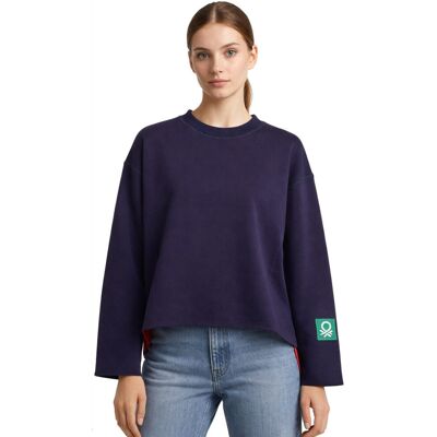 Bluza damska United Colors of Benetton granatowa oversize-XS Bluza damska United Colors of Benetton granatowa oversize-XS
