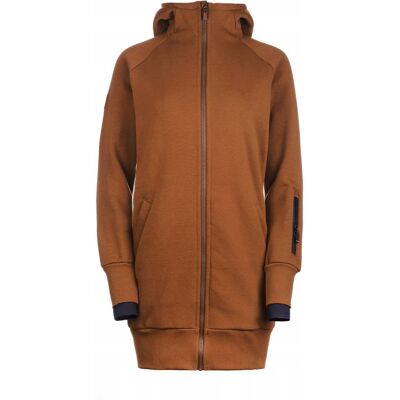 inna (Inny) Bluza długa damska bawełniana brąz gruba kieszenie na zamek CUNA 2XS inna (Inny) Bluza długa damska bawełniana brąz gruba kieszenie na zamek CUNA 2XS