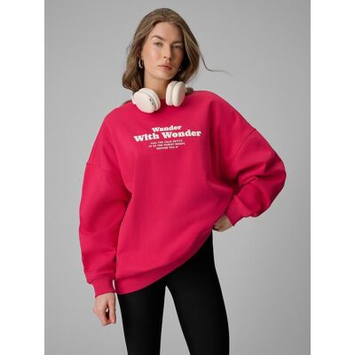 Bluza dresowa oversize bez kaptura damska 4F 4FRSS26TSWSF2993-53S Różowy XL Bluza dresowa oversize bez kaptura damska 4F 4FRSS26TSWSF2993-53S Różowy XL