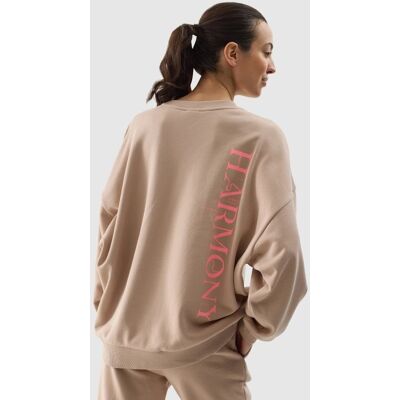 Bluza dresowa oversize nierozpinana bez kaptura damska 4F 4FWSS24TSWSF1055-83S Brązowy Bluza dresowa oversize nierozpinana bez kaptura damska 4F 4FWSS24TSWSF1055-83S Brązowy