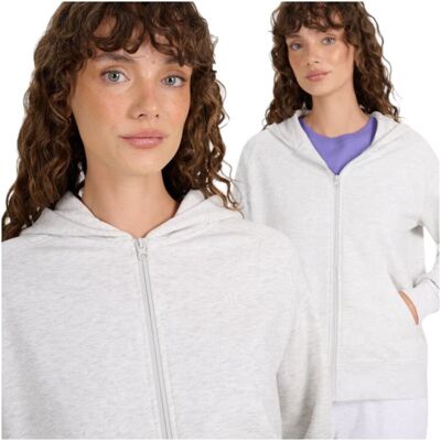 Bluza dresowa rozpinana z kapturem damska 4F 4FWMM00TSWSF1763-27M Szary Roz. XS Bluza dresowa rozpinana z kapturem damska 4F 4FWMM00TSWSF1763-27M Szary Roz. XS