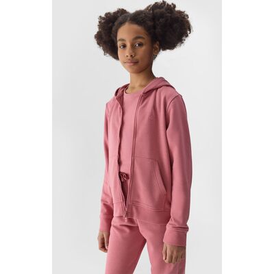 Bluza dresowa rozpinana z kapturem dziewczęca 4F Junior 4FJWSS24TSWSF0919-54S Różowy Bluza dresowa rozpinana z kapturem dziewczęca 4F Junior 4FJWSS24TSWSF0919-54S Różowy