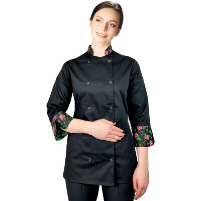 M&C Bluza Kucharska Damska Czarna Rekaw 3/4 Wzór W1 Roz. Xxl M&C Bluza Kucharska Damska Czarna Rekaw 3/4 Wzór W1 Roz. Xxl