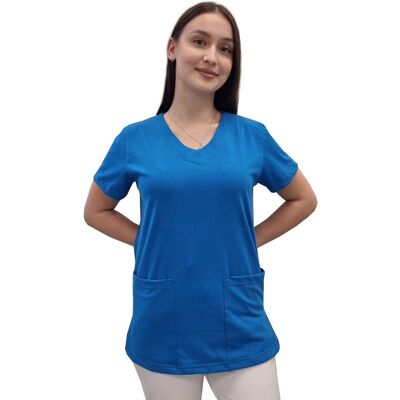 M&C Bluza medyczna chabrowa elastyczna bawełna roz. 3XL M&C Bluza medyczna chabrowa elastyczna bawełna roz. 3XL