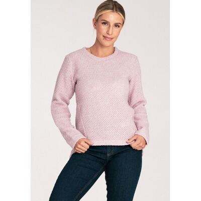 FIGL Bluza sweterkowa - sweter z wełną - sweter różowy M1044 rozmiar L FIGL Bluza sweterkowa - sweter z wełną - sweter różowy M1044 rozmiar L