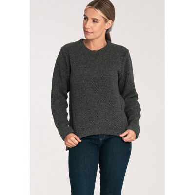 FIGL Bluza sweterkowa - sweter z wełną - sweter szary M1044 rozmiar S FIGL Bluza sweterkowa - sweter z wełną - sweter szary M1044 rozmiar S
