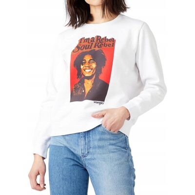 Bluza Wrangler SOUL REBEL CREW W611H1989 White S Bluza Wrangler SOUL REBEL CREW W611H1989 White S