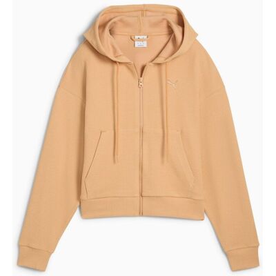 Bluza z kapturem damska Puma HER COMFORT CROP FULL-ZIP beżowa 68505663 r XS Bluza z kapturem damska Puma HER COMFORT CROP FULL-ZIP beżowa 68505663 r XS