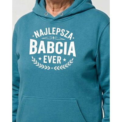 TeeLove Bluza z kapturem Prezent dla Babci Najlepszy Babcia Ever Niebieska M TeeLove Bluza z kapturem Prezent dla Babci Najlepszy Babcia Ever Niebieska M