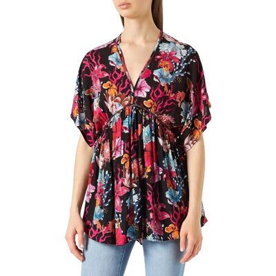 Bluzka damska Desigual Angelina tunika w kwaity-L Bluzka damska Desigual Angelina tunika w kwaity-L