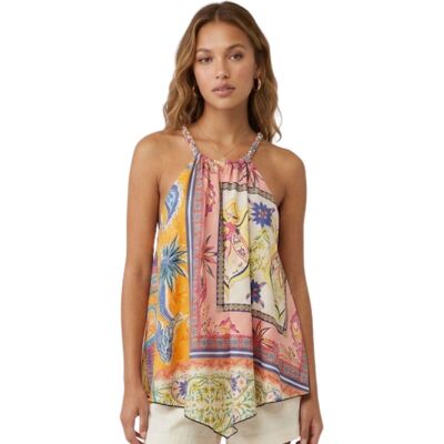 Bluzka damska Desigual Casandra kolorowy halter-XL Bluzka damska Desigual Casandra kolorowy halter-XL
