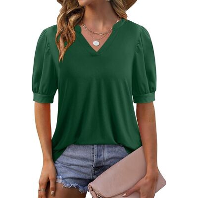 Inny producent Bluzka Damska Elegancka Ciemnozielona z Krótkim Rękawem Rozmiar XL Inny producent Bluzka Damska Elegancka Ciemnozielona z Krótkim Rękawem Rozmiar XL