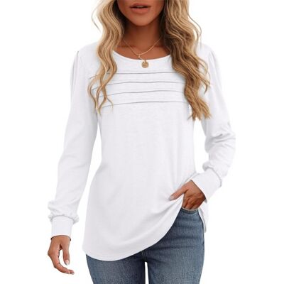 Inny producent Bluzka Damska Koszulka na Długi Rękaw Elegancka Oversize Biała S Inny producent Bluzka Damska Koszulka na Długi Rękaw Elegancka Oversize Biała S