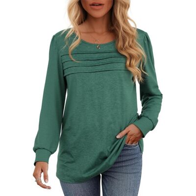 Inny producent Bluzka Damska Koszulka na Długi Rękaw Elegancka Oversize Zielona L Inny producent Bluzka Damska Koszulka na Długi Rękaw Elegancka Oversize Zielona L