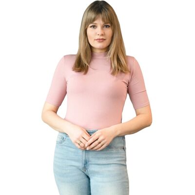 BABELL Bluzka damska półgolf z krótkim rękawem LAYLA różowa XXL BABELL Bluzka damska półgolf z krótkim rękawem LAYLA różowa XXL