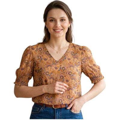Bluzka damska Vila Vifalis V-Neck Top wzorzysta-L Bluzka damska Vila Vifalis V-Neck Top wzorzysta-L