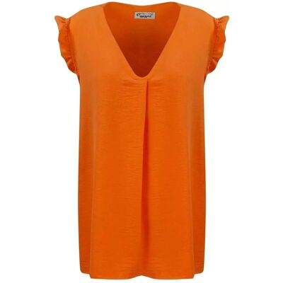 Agrafka Bluzka koszulka dekolt V krótki rękaw-3XL/4XL Agrafka Bluzka koszulka dekolt V krótki rękaw-3XL/4XL