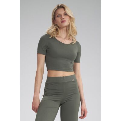 FIGL BLUZKA top crop KRÓTKA BLUZKA damska zielona L FIGL BLUZKA top crop KRÓTKA BLUZKA damska zielona L