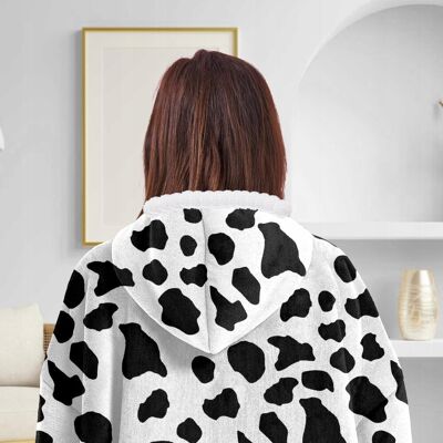 Inny producent BLUZOKOC KROWA PONCZO BLUZA Z KAPTUREM KIESZEŃ POLAR OVERSIZE W ŁATKI 100% Inny producent BLUZOKOC KROWA PONCZO BLUZA Z KAPTUREM KIESZEŃ POLAR OVERSIZE W ŁATKI 100%