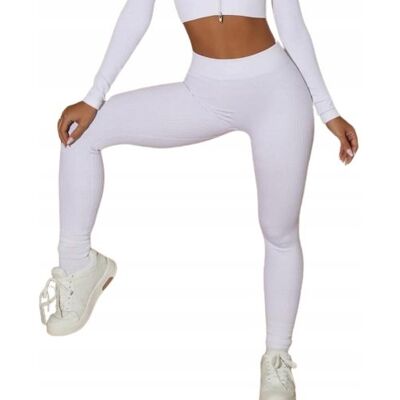 Inny producent Bo+Tee Legginsy Prążkowane Białe Długie L 0A6E6_C* T3A Inny producent Bo+Tee Legginsy Prążkowane Białe Długie L 0A6E6_C* T3A