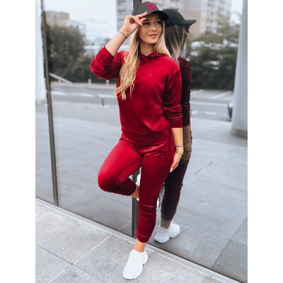 Bordowy damski komplet welurowy SO COMFY Dstreet AY0887-L/XL Bordowy damski komplet welurowy SO COMFY Dstreet AY0887-L/XL