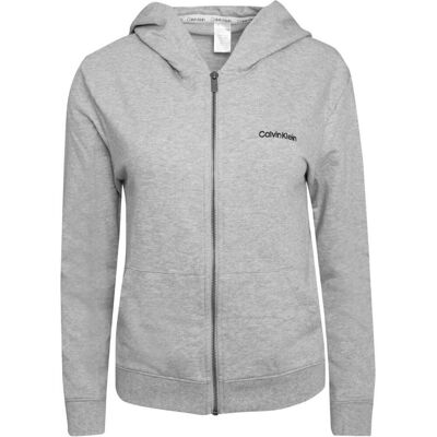 Calvin Klein Bluza Damska Z Kapturem Full Zip Hoodie Gray 000Qs6869E P7A S Calvin Klein Bluza Damska Z Kapturem Full Zip Hoodie Gray 000Qs6869E P7A S