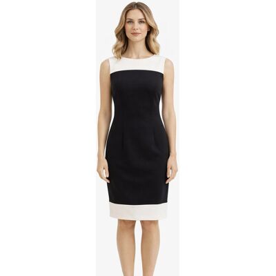 Calvin KLEIN CZARNO BIAŁA SUKIENKA OŁÓWKOWA BEZ RĘKAWÓW 36 1I4A Calvin KLEIN CZARNO BIAŁA SUKIENKA OŁÓWKOWA BEZ RĘKAWÓW 36 1I4A