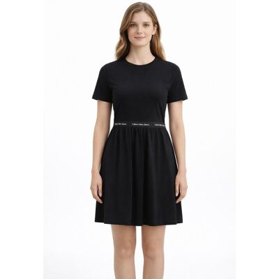 Calvin KLEIN JEANS CZARNA SUKIENKA Z KRÓTKIM RĘKAWEM XS 1I3A Calvin KLEIN JEANS CZARNA SUKIENKA Z KRÓTKIM RĘKAWEM XS 1I3A