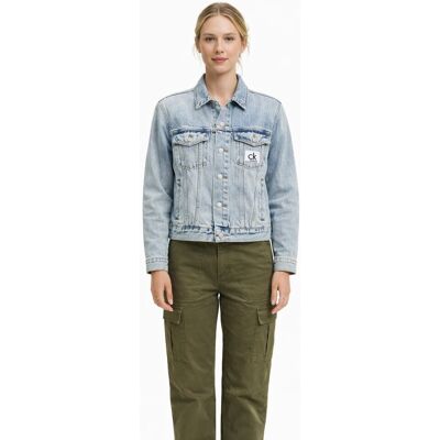 Calvin KLEIN JEANS NIEBIESKA DAMSKA KURTKA JEANSOWA Z GUZIKAMI M I4A Calvin KLEIN JEANS NIEBIESKA DAMSKA KURTKA JEANSOWA Z GUZIKAMI M I4A