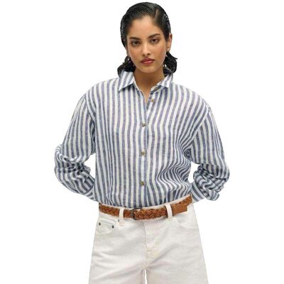 Superdry Casual Linen Boyfriend Koszula Damska Superdry Casual Linen Boyfriend Koszula Damska