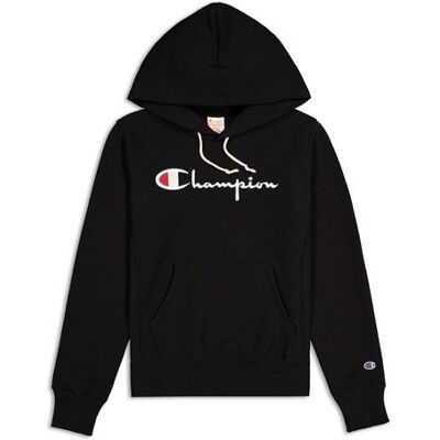 Champion, Bluza sportowa damska, Reverse Weave Hooded, czarna, rozmiar S Champion, Bluza sportowa damska, Reverse Weave Hooded, czarna, rozmiar S