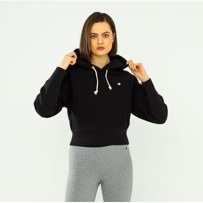 Champion Wmns Reverse Weave Cropped Hoodie Black - Xs Champion Wmns Reverse Weave Cropped Hoodie Black - Xs