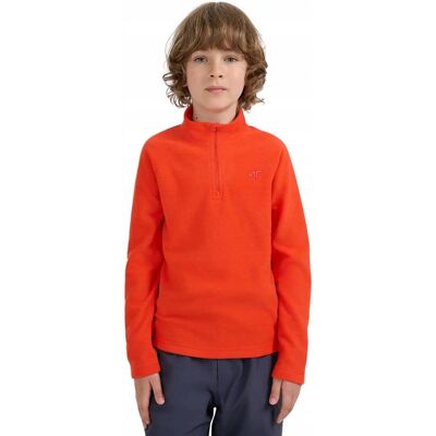 Chłopięcy polar 4F bluza polarowa ze stójką FLEM058 62S czerwony 134/140 Chłopięcy polar 4F bluza polarowa ze stójką FLEM058 62S czerwony 134/140