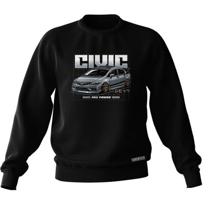 Inny producent Czarna bluza HONDA CIVIC FD-3XL Inny producent Czarna bluza HONDA CIVIC FD-3XL