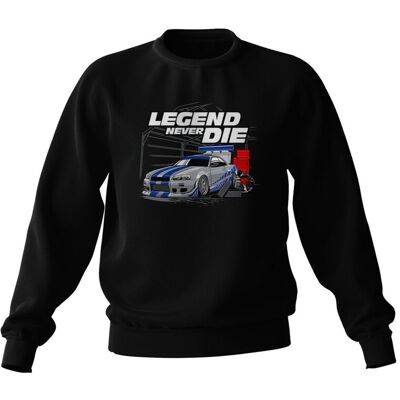 Inny producent Czarna bluza LEGEND NEVER DIE-3XL Inny producent Czarna bluza LEGEND NEVER DIE-3XL