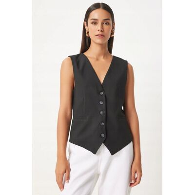 Inny producent CZARNA ELEGANCKA KAMIZELKA DAMSKA Z GUZIKAMI BEZ KAPTURA 36 5GA* Inny producent CZARNA ELEGANCKA KAMIZELKA DAMSKA Z GUZIKAMI BEZ KAPTURA 36 5GA*
