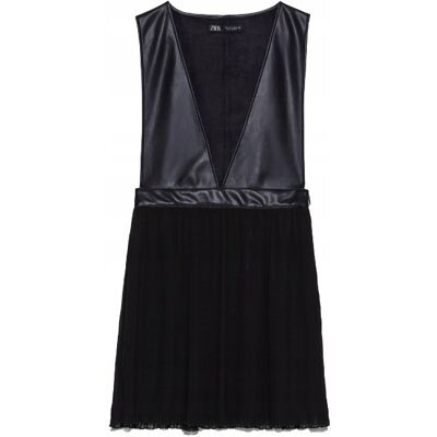 Czarna sukienka mini ZARA skóra S Czarna sukienka mini ZARA skóra S