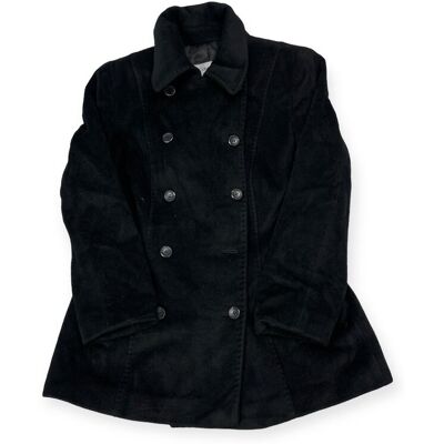 Czarny elegancki płaszcz damski CALVIN KLEIN S Czarny elegancki płaszcz damski CALVIN KLEIN S
