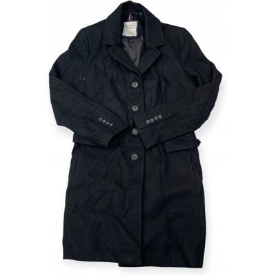 inna (Inny) Czarny płaszcz damski z guzikami Tommy Hilfiger XL inna (Inny) Czarny płaszcz damski z guzikami Tommy Hilfiger XL