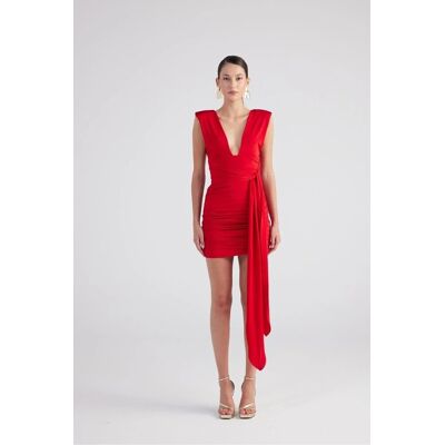 Inny producent CZERWONA SUKIENKA MINI Z WIĄZANIEM I MARSZCZENIAMI S 5GA* Inny producent CZERWONA SUKIENKA MINI Z WIĄZANIEM I MARSZCZENIAMI S 5GA*