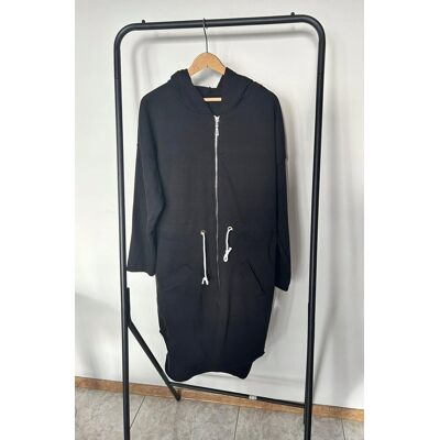 Inny producent Damska Bluza Długa Czarna Rozmiar Uniwersalny (42-48) *Made In Italy Inny producent Damska Bluza Długa Czarna Rozmiar Uniwersalny (42-48) *Made In Italy