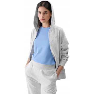 Damska bluza dresowa 4F z kapturem MM00 SWSF1763 27M jasny szary XL Damska bluza dresowa 4F z kapturem MM00 SWSF1763 27M jasny szary XL