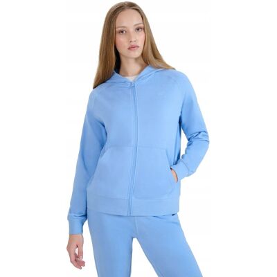 Damska bluza dresowa 4F z kapturem MM00 SWSF1763 32S niebieski L Damska bluza dresowa 4F z kapturem MM00 SWSF1763 32S niebieski L