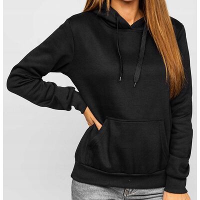 Inny producent Damska bluza dresowa kangurka z kapturem M czarna Inny producent Damska bluza dresowa kangurka z kapturem M czarna