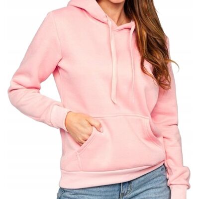 Inny producent Damska bluza dresowa kangurka z kapturem ocieplana S blady róż 38 Inny producent Damska bluza dresowa kangurka z kapturem ocieplana S blady róż 38