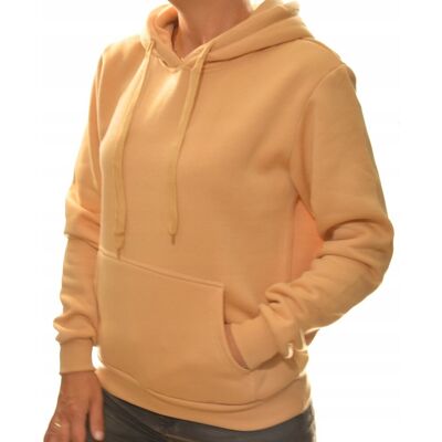 J STYLE Damska bluza dresowa kangurka z kapturem ocieplana XL beżowa 160 J STYLE Damska bluza dresowa kangurka z kapturem ocieplana XL beżowa 160