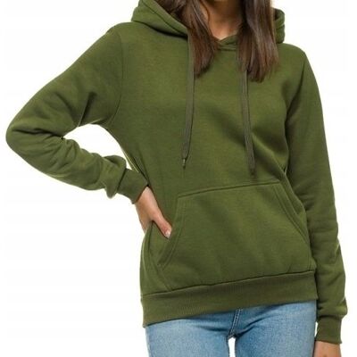 Inny producent Damska bluza dresowa kangurka z kapturem XL khaki Inny producent Damska bluza dresowa kangurka z kapturem XL khaki