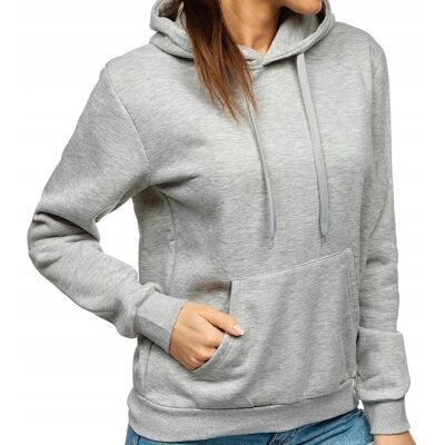 Inny producent Damska bluza dresowa kangurka z kapturem XL szara Inny producent Damska bluza dresowa kangurka z kapturem XL szara