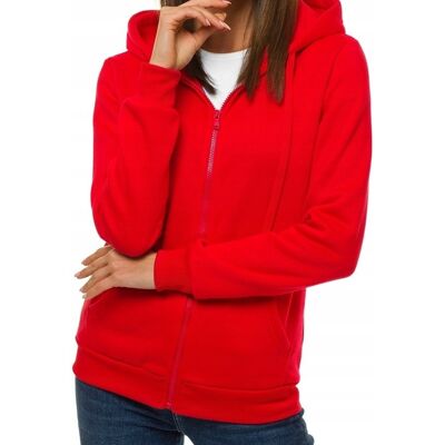 J STYLE Damska bluza dresowa z kapturem rozpinana ocieplana XL czerwona J STYLE Damska bluza dresowa z kapturem rozpinana ocieplana XL czerwona