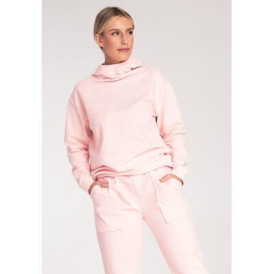 FIGL Damska bluza z kapturem - jasnoróżowa bluza damska M1034 rozmiar L FIGL Damska bluza z kapturem - jasnoróżowa bluza damska M1034 rozmiar L